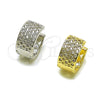 Argolla Huggie 02.266.0075.1.15 Rodio Laminado, con Zirconia Cubica Blanca, Pulido, Rodinado