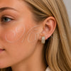 Argolla Huggie 02.266.0089.20 Oro Laminado, con Zirconia Cubica Blanca, Pulido, Tono Dorado
