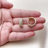 Argolla Huggie 02.266.0089.20 Oro Laminado, con Zirconia Cubica Blanca, Pulido, Tono Dorado