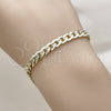 Pulsera Básica 04.213.0155.07 Oro Laminado, Diseño de Miami Cubana, Pulido, Tono Dorado (Grosor 06.1 MM, 8 Pulgadas de Largo)