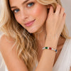 Pulsera Tennis 03.460.0003.07 Rodio Laminado, con Zirconia Cubica Multicolor y Blanca, Pulido, Rodinado (Grosor 06.8 MM, 7 Pulgadas de Largo)