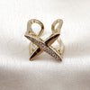 Anillo Multi Piedra 01.283.0072 Oro Laminado, con Zirconia Cubica Blanca, Pulido, Tono Dorado (Talla Unica)