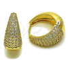 Argolla Huggie 02.267.0078.22 Oro Laminado, con Zirconia Cubica Blanca, Pulido, Tono Dorado