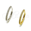 Argolla Huggie 02.267.0085.22 Oro Laminado, con Zirconia Cubica Blanca, Pulido, Tono Dorado