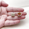 Argolla Huggie 02.267.0034.1.15 Oro Laminado, con Zirconia Cubica Blanca, Pulido, Tono Dorado