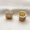 Argolla Huggie 02.267.0034.1.15 Oro Laminado, con Zirconia Cubica Blanca, Pulido, Tono Dorado