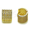 Argolla Huggie 02.267.0034.1.15 Oro Laminado, con Zirconia Cubica Blanca, Pulido, Tono Dorado