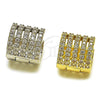 Argolla Huggie 02.267.0034.1.15 Oro Laminado, con Zirconia Cubica Blanca, Pulido, Tono Dorado