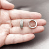 Argolla Huggie 02.267.0088.1.16 Rodio Laminado, con Zirconia Cubica Blanca, Pulido, Rodinado