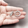 Argolla Huggie 02.267.0091.1.20 Rodio Laminado, con Zirconia Cubica Blanca, Pulido, Rodinado