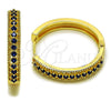 Argolla Huggie 02.267.0093.2.30 Oro Laminado, con Zirconia Cubica Zafiro Azul, Pulido, Tono Dorado