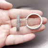 Argolla Huggie 02.267.0093.8.30 Rodio Laminado, con Zirconia Cubica Amatista, Pulido, Rodinado