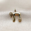 Dije Religioso 05.459.0042 Oro Laminado, con Zirconia Cubica Blanca, Pulido, Tono Dorado