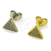 Arete Dormilona 02.100.0129.1 Rodio Laminado, con Micro Pave Blanca, Pulido, Rodinado