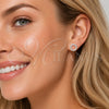Arete Dormilona 02.100.0136.1 Rodio Laminado, con Micro Pave Blanca, Pulido, Rodinado