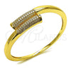 Aro Individual 07.413.0009.04 Oro Laminado, con Zirconia Cubica Blanca, Pulido, Tono Dorado (Grosor 18 MM, Talla 4 (2,25 de Diámetro))