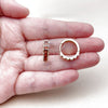Argolla Huggie 02.413.0006.1.18 Oro Laminado, con Zirconia Cubica Granate, Pulido, Tono Dorado