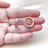 Argolla Huggie 02.413.0007.4.18 Oro Laminado, con Zirconia Cubica Amatista, Pulido, Tono Dorado