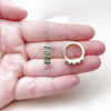Argolla Huggie 02.210.0025.10.18 Oro Laminado, con Zirconia Cubica Verde, Pulido, Tono Dorado