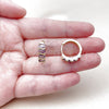 Argolla Huggie 02.210.0025.12.18 Oro Laminado, con Zirconia Cubica Amatista, Pulido, Tono Dorado
