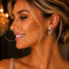 Arete Dormilona 02.266.0094 Rodio Laminado, Diseño de Flor, con Zirconia Cubica Blanca, Pulido, Rodinado