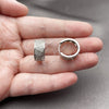 Argolla Huggie 02.266.0067.1.18 Rodio Laminado, con Zirconia Cubica Blanca, Pulido, Rodinado