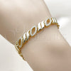 Pulsera Tennis 03.266.0086.07 Oro Laminado, con Zirconia Cubica Blanca, Pulido, Tono Dorado (Grosor 07.8 MM, 8 Pulgadas de Largo)