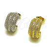 Argolla Pequeña 02.60.0176.16 Oro Laminado, con Zirconia Cubica Blanca, Pulido, Tono Dorado