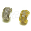 Argolla Pequeña 02.156.0751.1.15 Rodio Laminado, con Micro Pave Blanca, Pulido, Rodinado