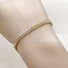 Pulsera Básica 04.63.1403.07 Oro Laminado, Pulido, Tono Dorado (Grosor 03.8 MM, 8 Pulgadas de Largo)
