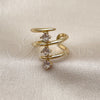 Anillo Multi Piedra 01.282.0017 Oro Laminado, con Zirconia Cubica Blanca, Pulido, Tono Dorado (Talla Unica)