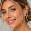 Arete Dormilona 02.260.0050 Rodio Laminado, con Zirconia Cubica Blanca y Micro Pave Blanca, Pulido, Rodinado