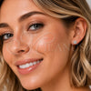 Arete Dormilona 02.260.0051 Rodio Laminado, Diseño de Estrella, con Micro Pave Blanca, Pulido, Rodinado