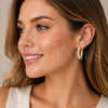 Argolla Mediana 02.436.0063.1.25 Oro Laminado, con Zirconia Cubica Blanca, Pulido, Tono Dorado