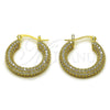 Argolla Mediana 02.436.0063.1.25 Oro Laminado, con Zirconia Cubica Blanca, Pulido, Tono Dorado