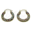 Argolla Mediana 02.436.0063.2.25 Rodio Laminado, con Zirconia Cubica Multicolor, Pulido, Rodinado