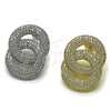 Arete Dormilona 02.436.0065 Rodio Laminado, con Zirconia Cubica Blanca, Pulido, Rodinado