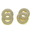 Arete Dormilona 02.436.0065.1 Oro Laminado, con Zirconia Cubica Blanca, Pulido, Tono Dorado
