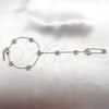 Pulsera Elegante 03.437.0004.07 Acero Inoxidable, Diseño de Flor y Rolo, con Perla Marfil y Cristal Rosado, Pulido, Tono Dorado (Grosor 09.3 MM, 7 Pulgadas de Largo)