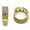 Argolla Huggie 02.283.0425.20 Oro Laminado, con Zirconia Cubica Blanca, Pulido, Tono Dorado