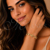 Pulsera Elegante 03.415.0026.07 Oro Laminado, Diseño de Corazón, Pulido, Tono Dorado (Grosor 09 MM, 8 Pulgadas de Largo)