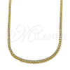 Gargantilla Elegante 03.130.0006.12 Oro Laminado, con Zirconia Cubica Blanca, Pulido, Tono Dorado (Grosor 02 MM, 12 Pulgadas de Largo)