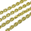 Gargantilla Elegante 04.213.0375.24 Oro Laminado, Diseño de Puff Mariner, Pulido, Tono Dorado (Grosor 07.2 MM, 24 Pulgadas de Largo)