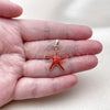 Dije Elegante 05.459.0049.2 Oro Laminado, Diseño de Estrella, Esmaltado Rojo, Tono Dorado