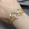 Pulsera Elegante 03.63.22994.08 Acero Inoxidable, Diseño de Mariposa y Flor, Diseño de Mariposa, Pulido, Dorado