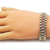 Pulsera Elegante 03.283.0498.07 Oro Laminado, con Zirconia Cubica Blanca, Pulido, Dorado
