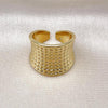 Anillo Elegante 01.341.0157 Oro Laminado, Diseño de Chunky, Pulido, Dorado