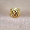 Anillo Elegante 01.368.0023 Oro Laminado, Diseño de Chunky, Pulido, Dorado