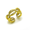 Anillo Elegante 01.341.0171 Oro Laminado, Diseño de Concha, Pulido, Dorado