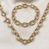 Collar y Pulso 06.429.0007 Oro Laminado, Pulido, Dorado